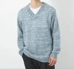 マルチカラーダイ Vネック ニット green label relaxing
