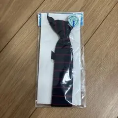 ネイビーと赤のストライプ ボウタイ