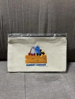 フジテレビショップ限定　パペットスンスン　フラットポーチ　ノンノン　チーズ