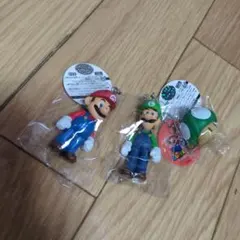 スーパーマリオ マリオ ルイージ 1UPキノコ キーホルダー 3点セットのサムネイル
