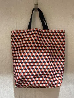 立体的な立方体模様エコバッグ ISETAN エコバッグ　伊勢丹