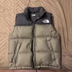 THE NORTH FACE ヌプシダウンベスト Lサイズ オリーブ/ブラック