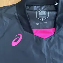 asics 半袖ピステ 2XS ブラック/ピンク