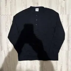 ZARA ザラ ヘンリーネック ロングスリーブTシャツ ブラック Sサイズ