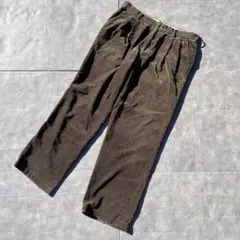 【古着】イヴサンローラン ツータック コーデュロイパンツ ワイド