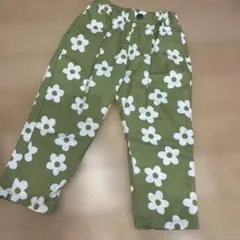 花柄グリーンパンツ100cm☆breeze