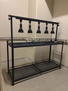 植物棚 アガベ アイアン ハンドメイド ブラック メッシュラック アイアンシェルフ アイアンラック スチールラック 棚 植物棚 アガベ