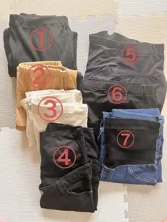 秋冬　マタニティボトムス　M &Lサイズ　7本セット