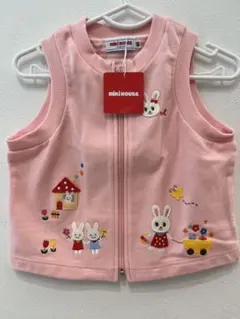 300円値引き　MIKI HOUSE ピンク ベビーベスト 80