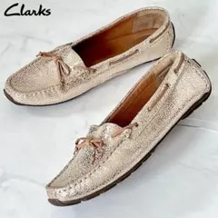 未使用◼︎Clarks モカシンローファー ゴールド【24.5】ダンバーグローブのサムネイル
