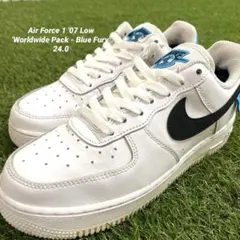 Nike✨Air Force 1 ✨ホワイト/ブラック/ブルー　24cm