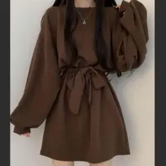 gossip! ゴシップロサンゼルス　ワンピース　ミニ丈　ブラウン F