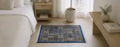 60x60cm八角ペルシャ絨毯(99)マット・クム・絹・シルク・ギャッベ