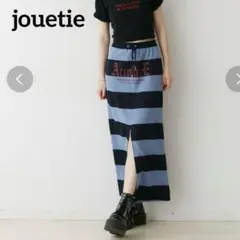 美品✨ ジュエティ　スウェットロングスカート　Mサイズ　ボーダー柄のサムネイル