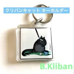 クリバンキャット キーホルダー B.Kliban ゴルフ 黒猫 ヴィンテージ