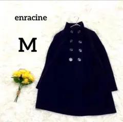 【アンラシーヌ】ウールピーコート　M　ネイビー　上品　オフィス　セレモニー