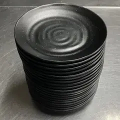 MINE マイン メラミンウェアシリーズ 黒色 平皿 中 15cm 20枚セットのサムネイル