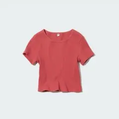 ユニクロ★リブクロップドTシャツ