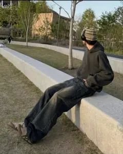 【YOLO】ウォッシュドレトロデニムパンツ