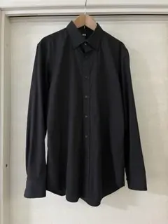 【Mサイズ】ユニクロ スリムフィット　ブロードシャツ　ブラック