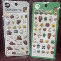 LINE FRIENDS ぷくぷくシール 2枚セットのサムネイル