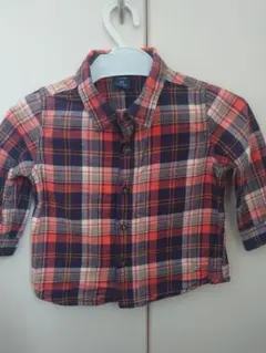 babyGap　チェック長袖シャツ　羽織り　男の子　90cm