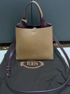 2024購入 箱付き TOD'S ベージュ レザー ハンドバッグ - メルカリ