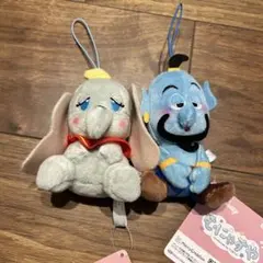 ディズニー　むにゃすやぬいぐるみマスコット ダンボ　ジーニー