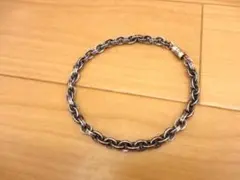 상태좋음 クロムハーツ SV925 ペーパーチェーン ブレスレット 8インチ 14K