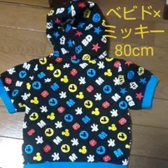 美品☆ベビド×ミッキーコラボ半袖パーカー