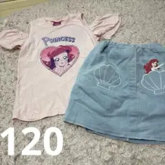 petitmain♡アリエルスカッツ×肩出し半袖Tシャツ120