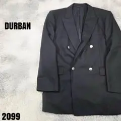 DURBAN ダーバン 黒 ダブルブレスト テーラードジャケット　2099