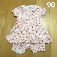 いちご柄パジャマ 90cm