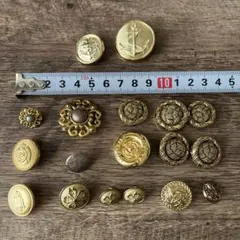 ゴールド　ボタン　まとめ売り　各デザインサイズ混合