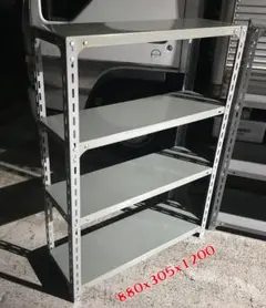 （姫路市引取り限定) スチール棚4段☆880x305x1200