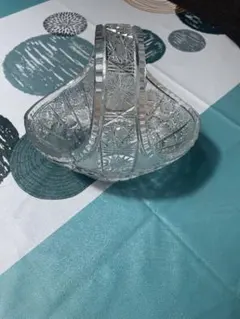 ボヘミアガラス バスケット型