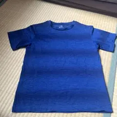 UNIQLO ダークブルー ストライプ Tシャツ 140