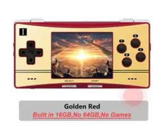 RG300X 未使用品。ゴールデンレッド ハンドヘルドゲームコンソール 16GB