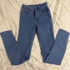 【値下げ中】GU デニムパンツ レディース 61cm ライトブルー スキニー