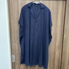 【pas de calais】ノルマンディリネンブラウス✴︎ネイビー✴︎美品