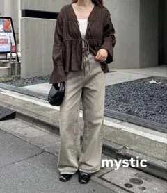 mystic オーバーダイワイドデニム グレー サイズ1のサムネイル