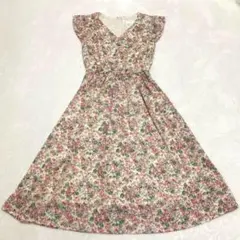 近年 ジルスチュアート 花柄 レーシーフラワーワンピース アイボリ一 2728