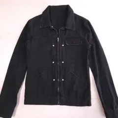 野口強 Wrangler 11MJZ型 ジップアップ デニムジャケット 黒ブラ