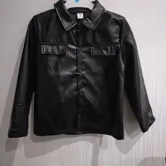 SHEIN フェイクレザー セットアップ ブラック 7Yのサムネイル