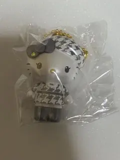 ハローキティ 千鳥格子柄 マスコットキーホルダー