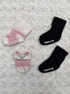 コムサイズム　ベビー靴下　9〜10 9〜12 2枚セット