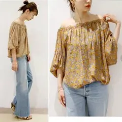 春夏物★美品★Plage olive gather ブラウス 定価17,600円のサムネイル