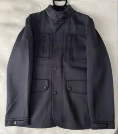 ZARA MANネイビー ミリタリージャケット スタンドカラー