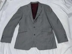 メンズ スリーピース スーツ グレー ストライプ