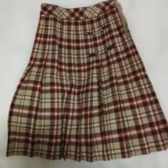 チェック柄 プリーツスカート